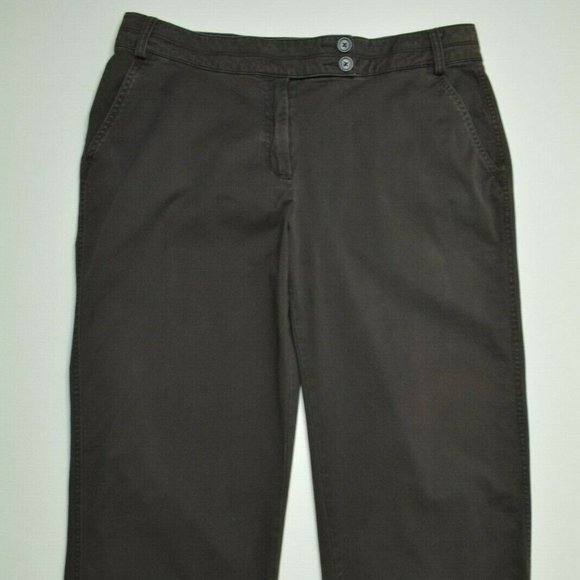 WESTBOUND Size 14P PETITE SHORT Womens BROWN Chino TROUSER Stretch Casual PANTS‎ - Picture 1 of 8